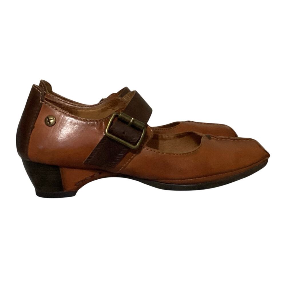 Pikolinos Gandia Leather Mary Jane Sandals - Brandy Brown EU 36/US 6 - Picture 4 of 5